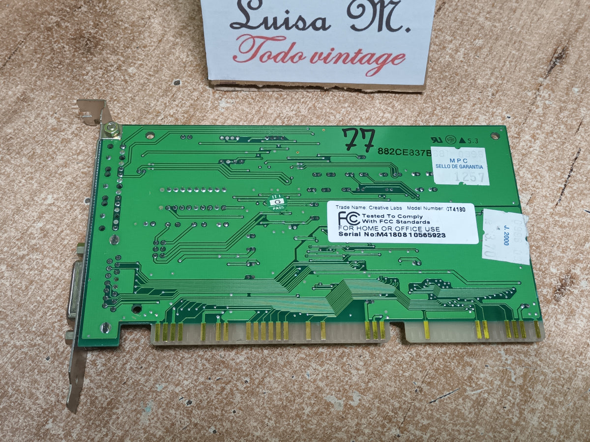 Blaster Vibra 16 CT4180 ISA Tarjeta de sonido,
