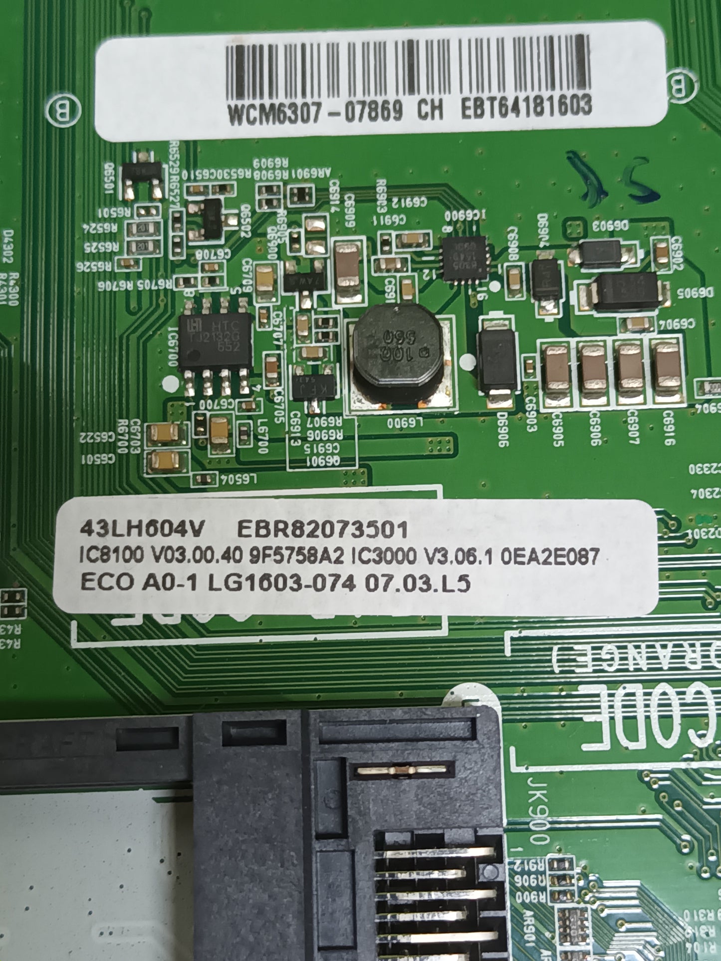 PLACA MAIN EAX66769503(1.2), EBR82073501, de tv LG43LH604V,