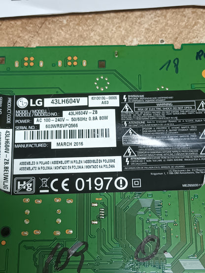PLACA MAIN EAX66769503(1.2), EBR82073501, de tv LG43LH604V,