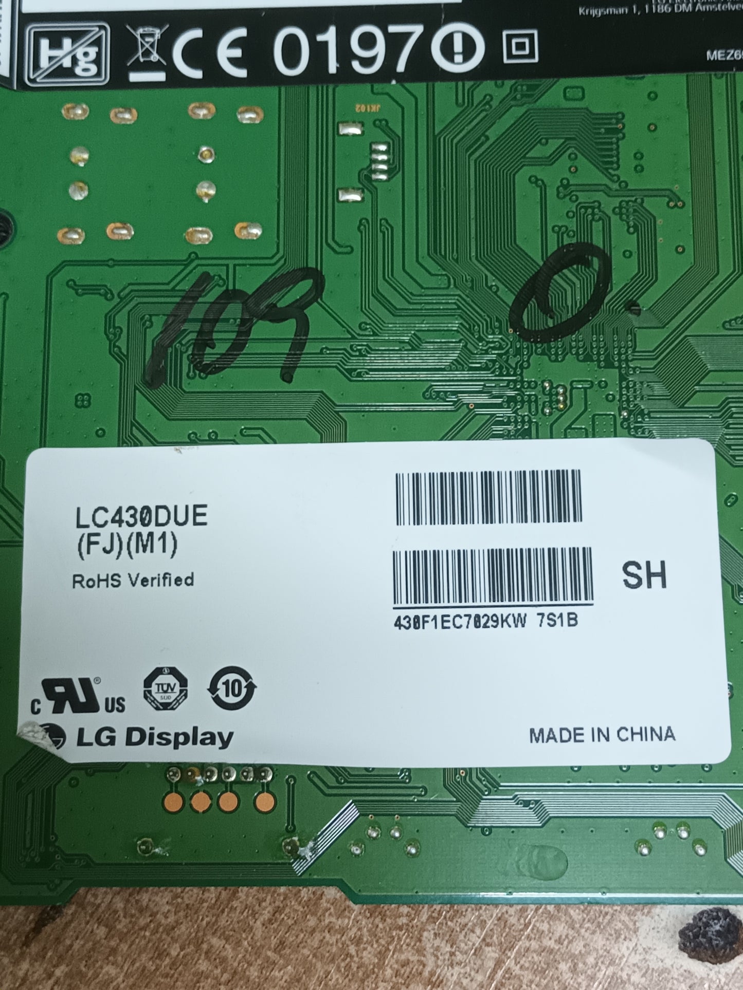 PLACA MAIN EAX66769503(1.2), EBR82073501, de tv LG43LH604V,