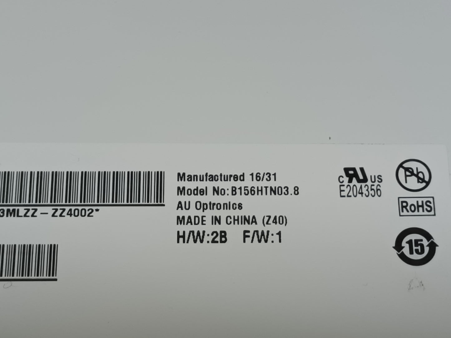 B156HTN03.8, pantalla de portatil, (ref-75)
