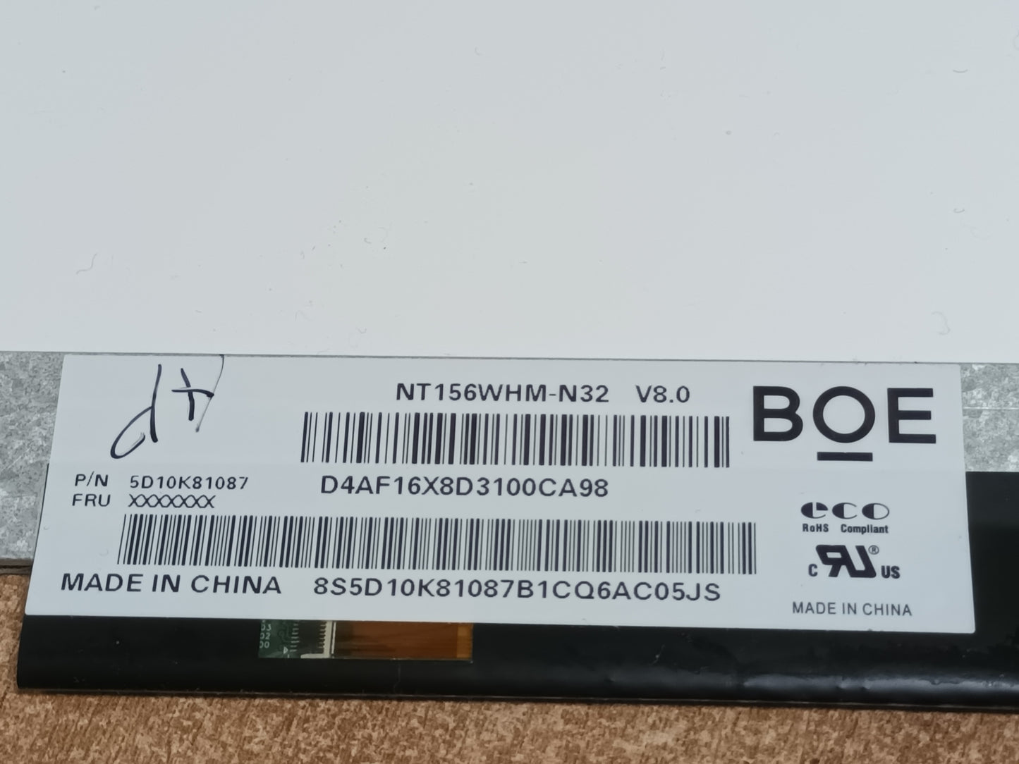 NT156WHM-32 V8.0, pantalla de portatil, (ref-61)