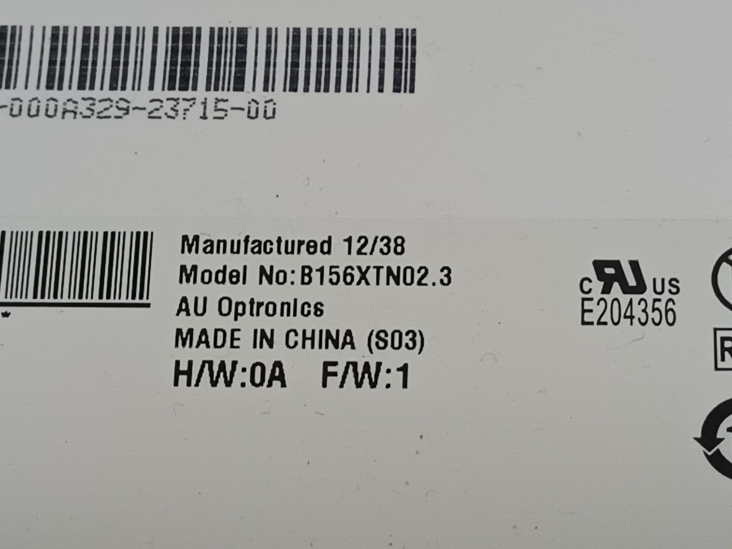 B156XTN02.3, pantalla de portatil, (ref-96)