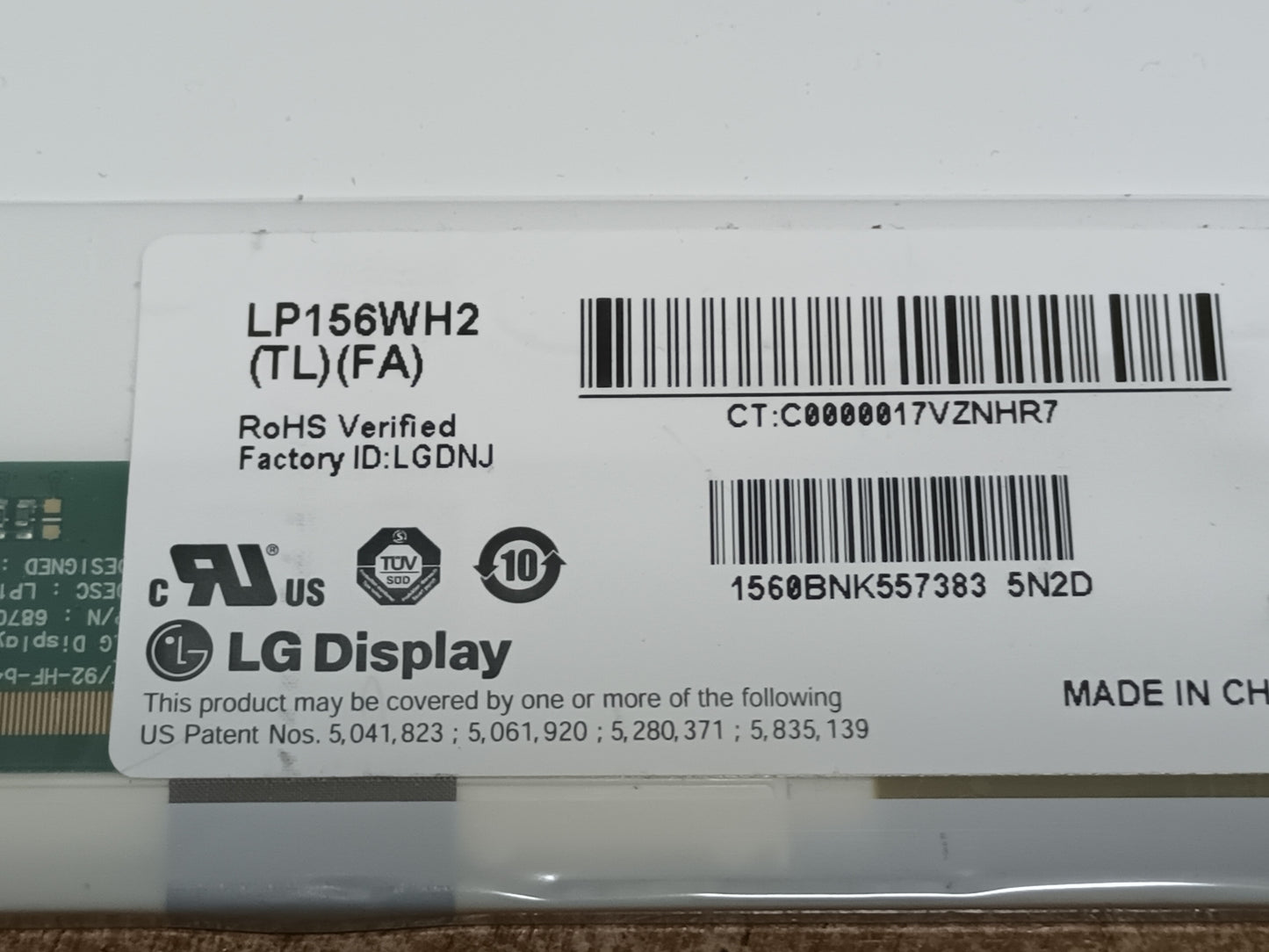 LP156WH2(TL)(FA), pantalla de portátil (ref. P-95)