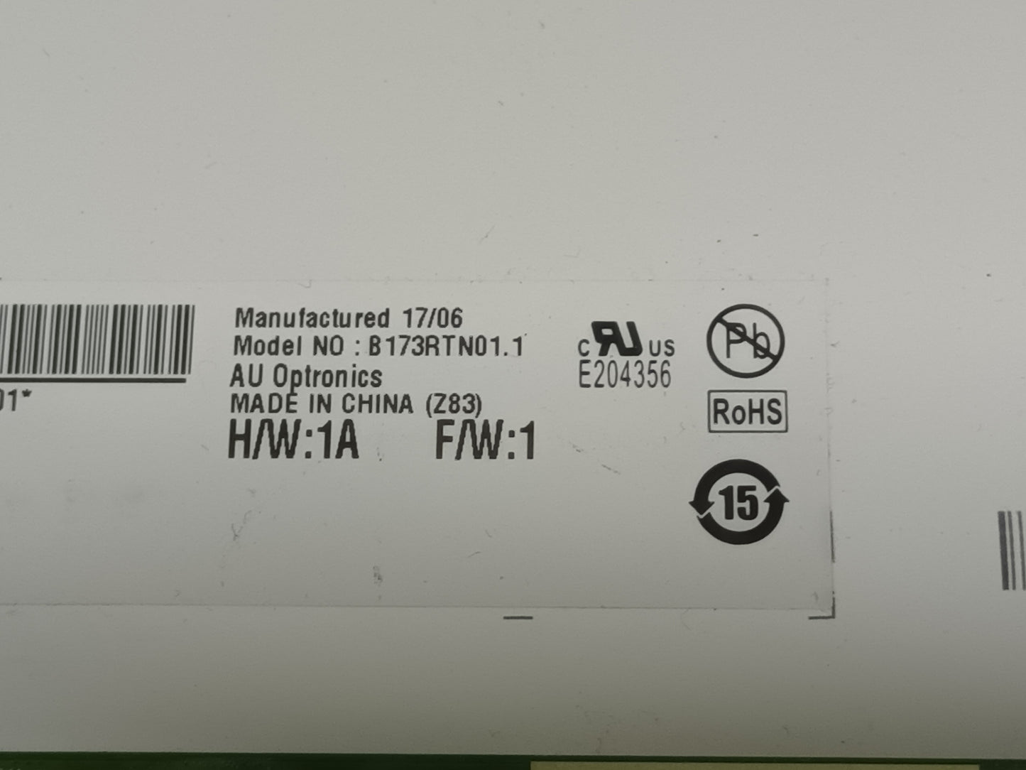 B173RTN01.1, pantalla de portatil, (ref-91)