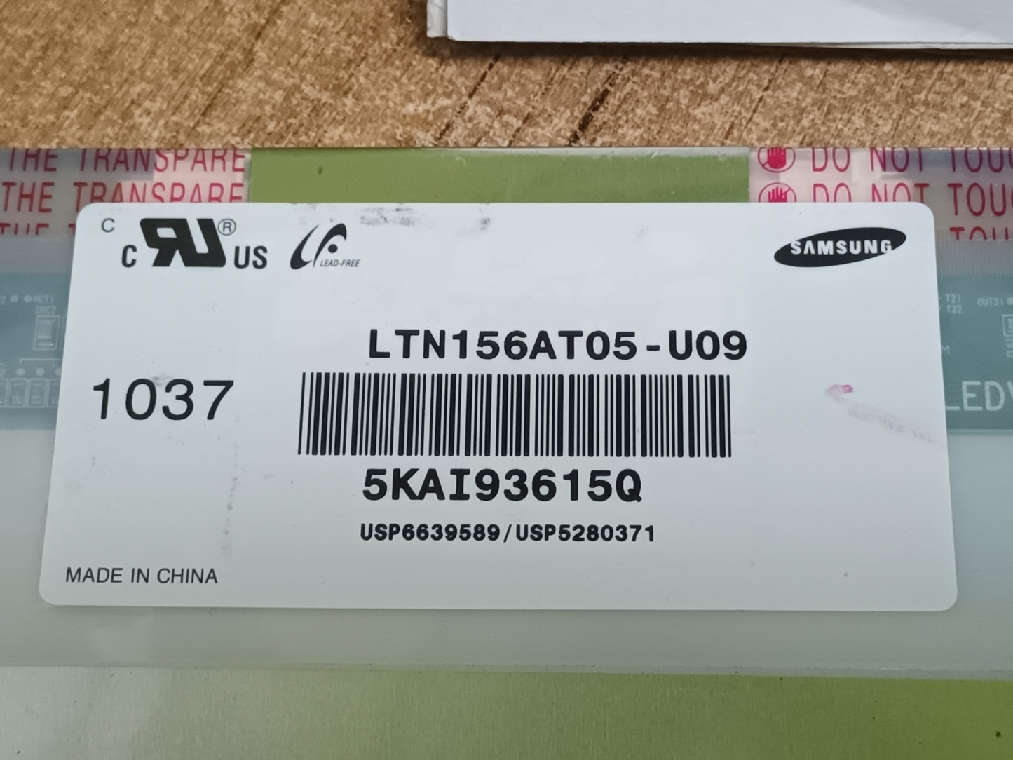 LTN156AT05-U09, pantalla de portátil (P-84)