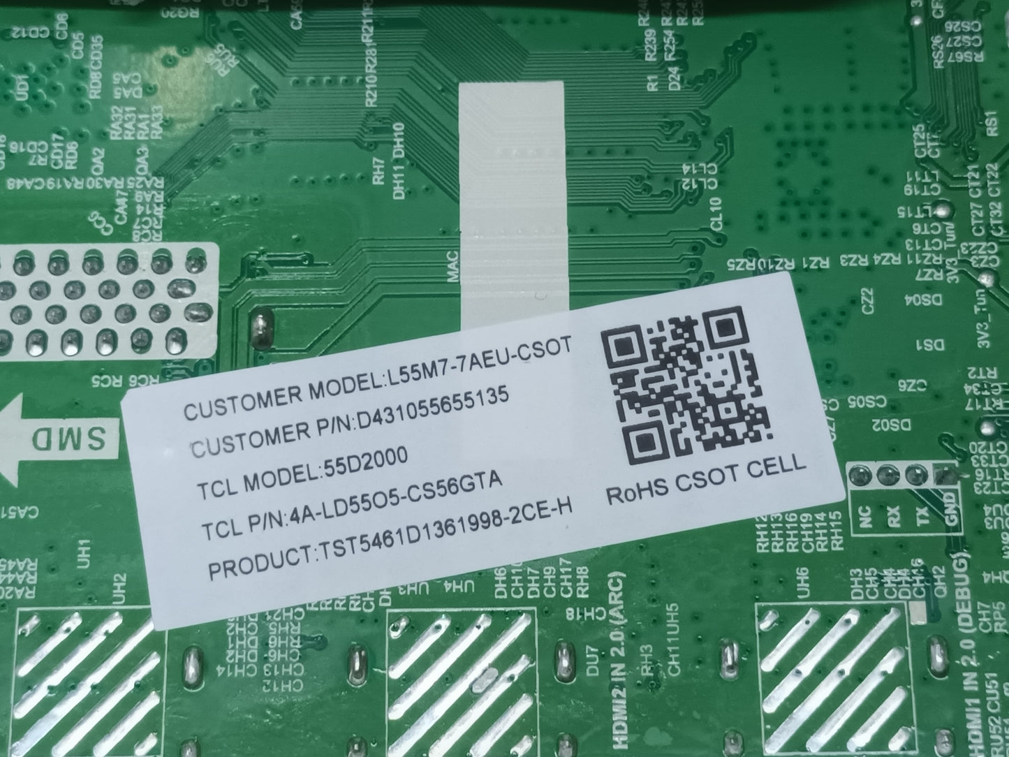 TD.MS6886.793, de XIAOMI TV L55M7-7AEU, NUEVA