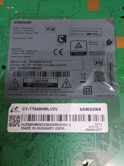 BN94-15273D, de  SAMSUNG QE49Q86TAT, NUEVA