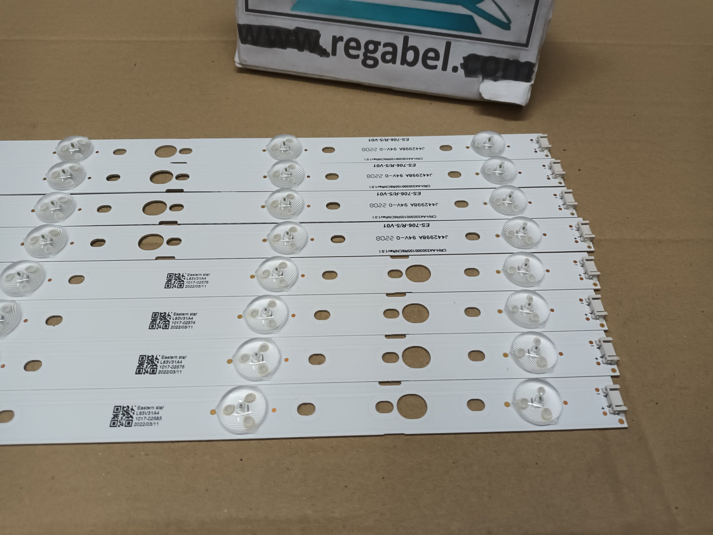 KIT 8 TIRAS DE LED de tv LG43UJ620V