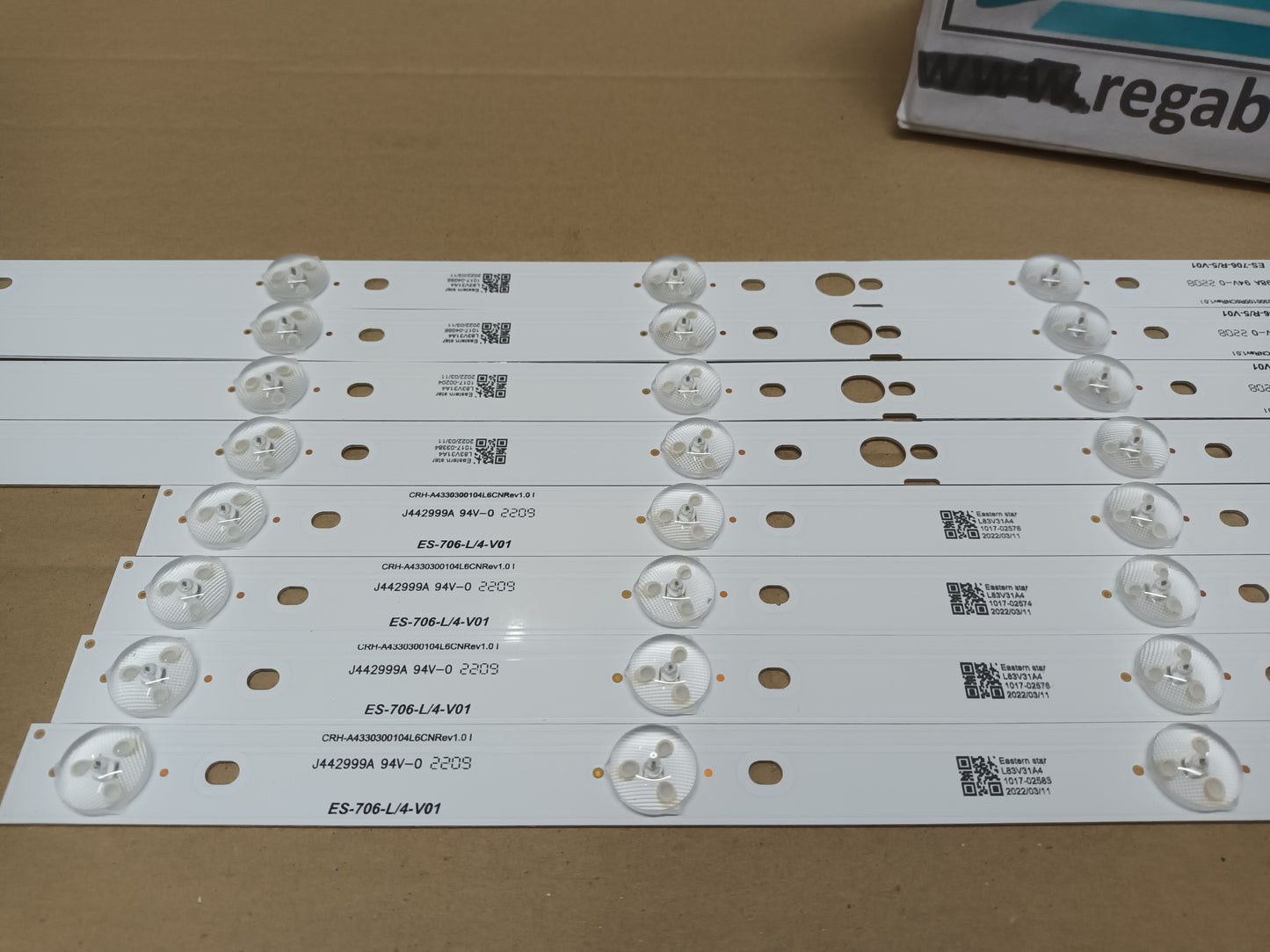 KIT 8 TIRAS DE LED de tv LG43UJ620V