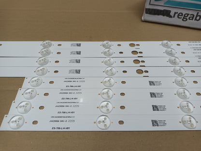 KIT 8 TIRAS DE LED de tv LG43UJ620V