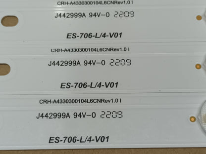 KIT 8 TIRAS DE LED de tv LG43UJ620V