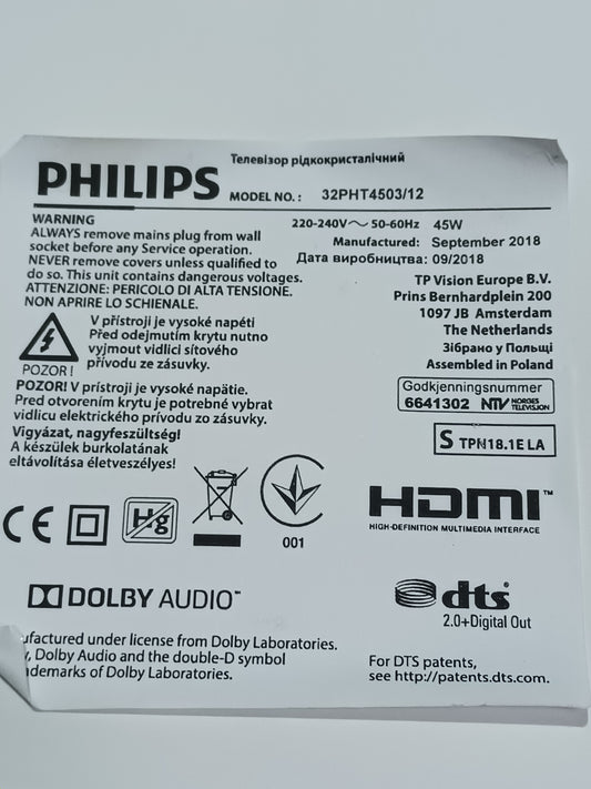 soporte, pies de PHILIPS 32PHT4503/12