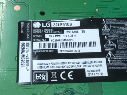 KIT 2 tiras de retroiluminación de LG32LF510B