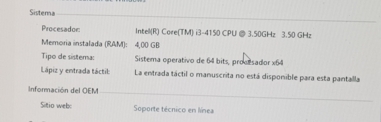 Ordenador Dell Optiplex 3020, para instalacion