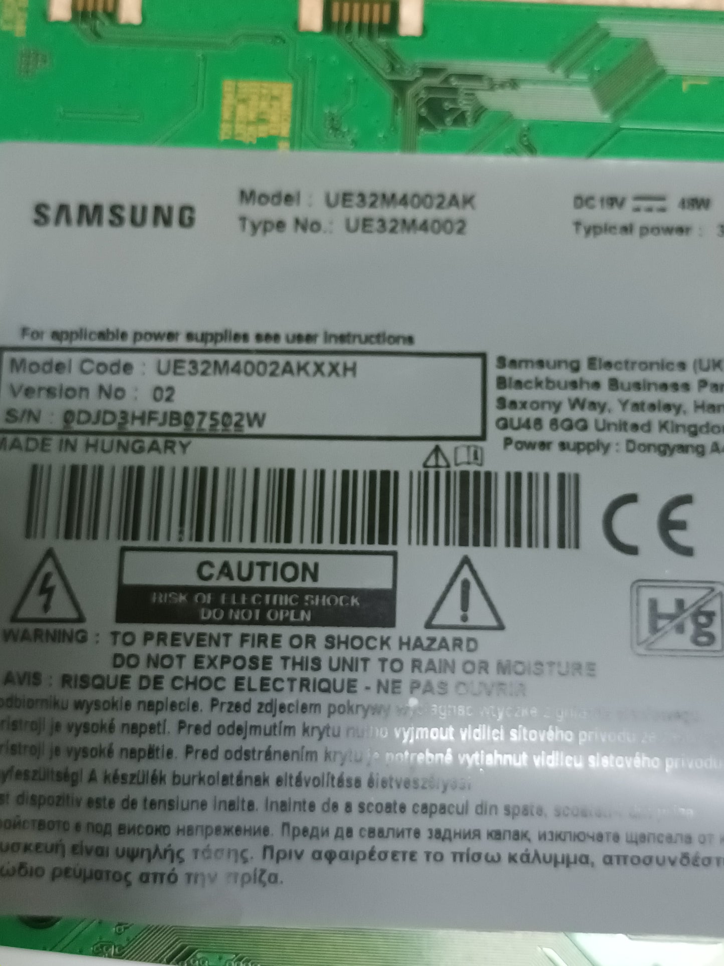 BN94-12262B, de Samsung UE32M4002AK