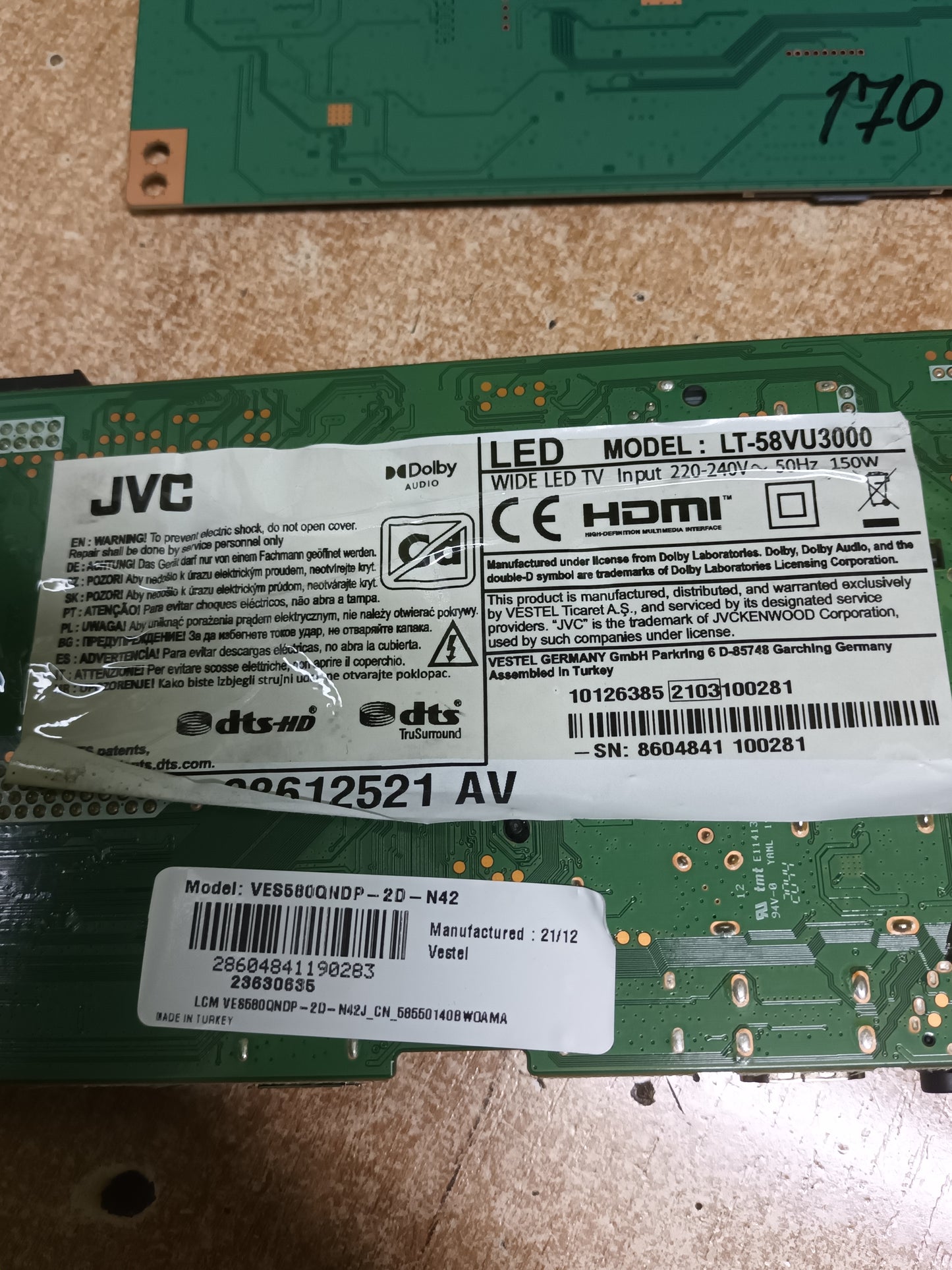 CCPD-TC575-009  V1.0, de JVC LT-58VU3000