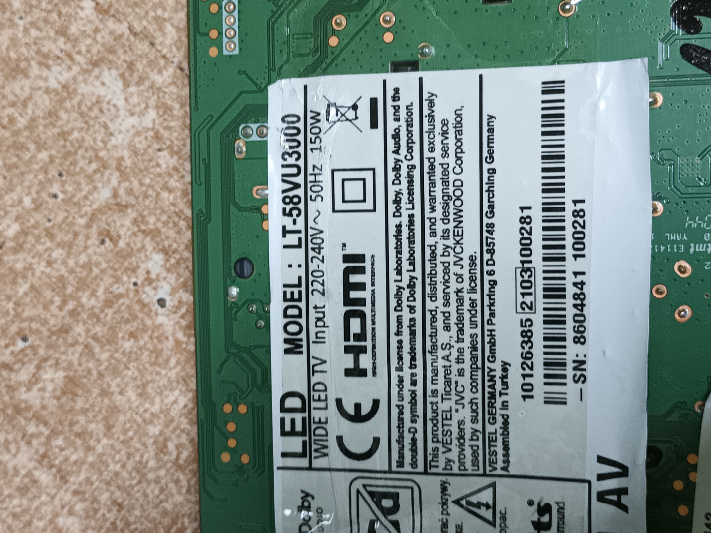 17IPS72, de JVC LT-58VU3000, (ref-232)