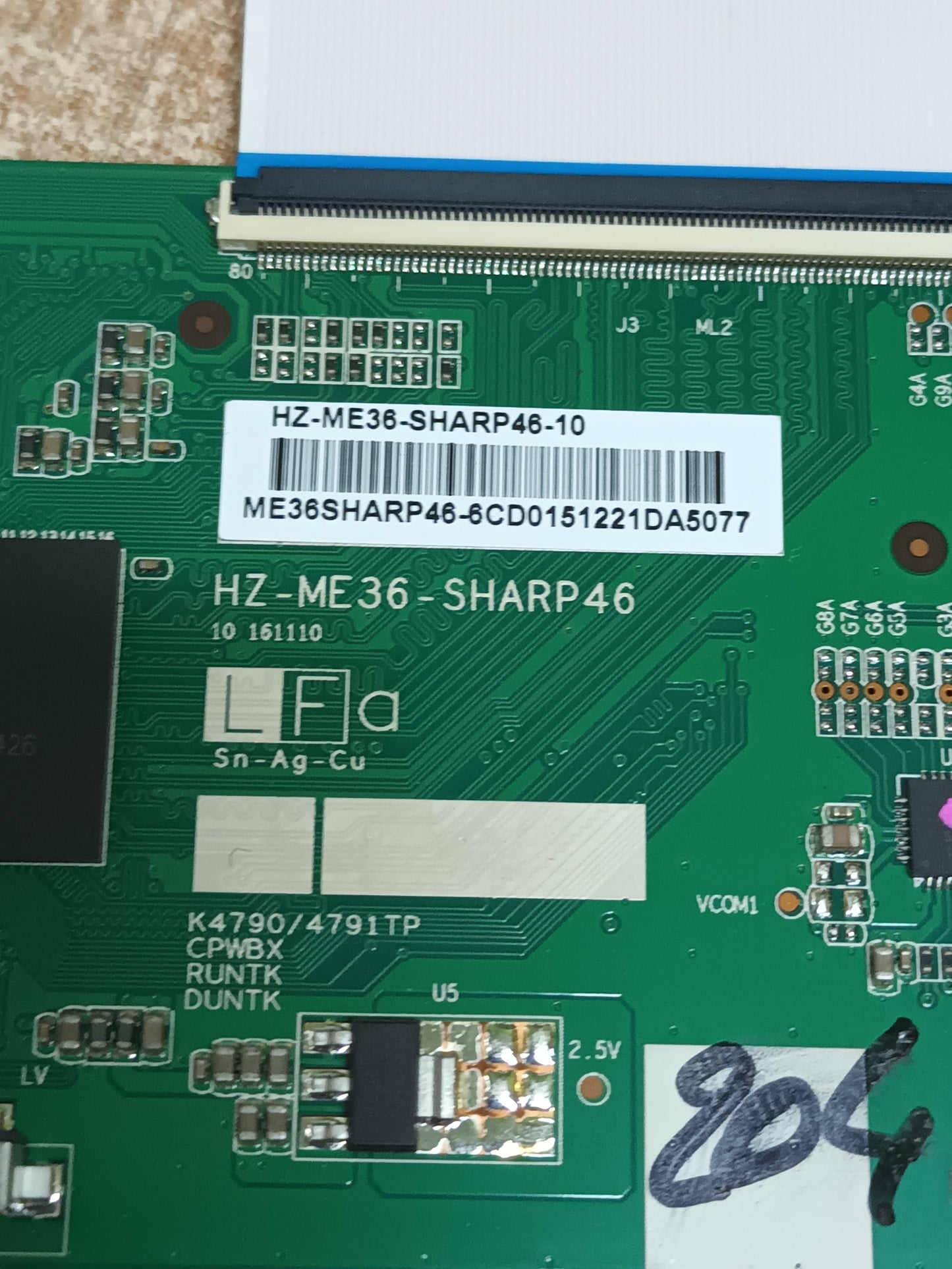 HZ-ME36-SHARP46 de TD SYSTEMS K40DLS6F