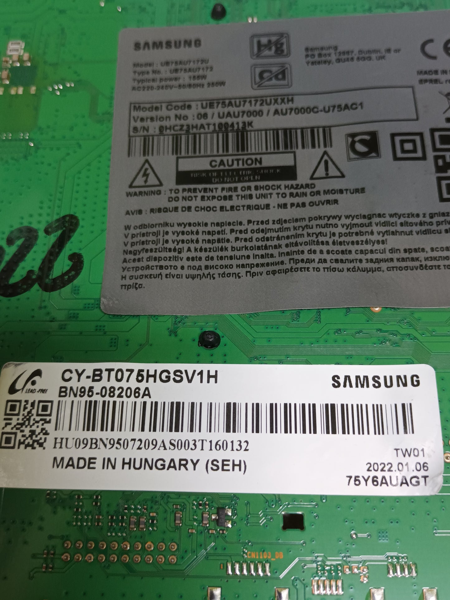 BN94-17152G, de SAMSUNG UE75AU7172U