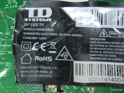 KIT 8 tiras de retroiluminación de TD SYSTEMS K50DLH8US,