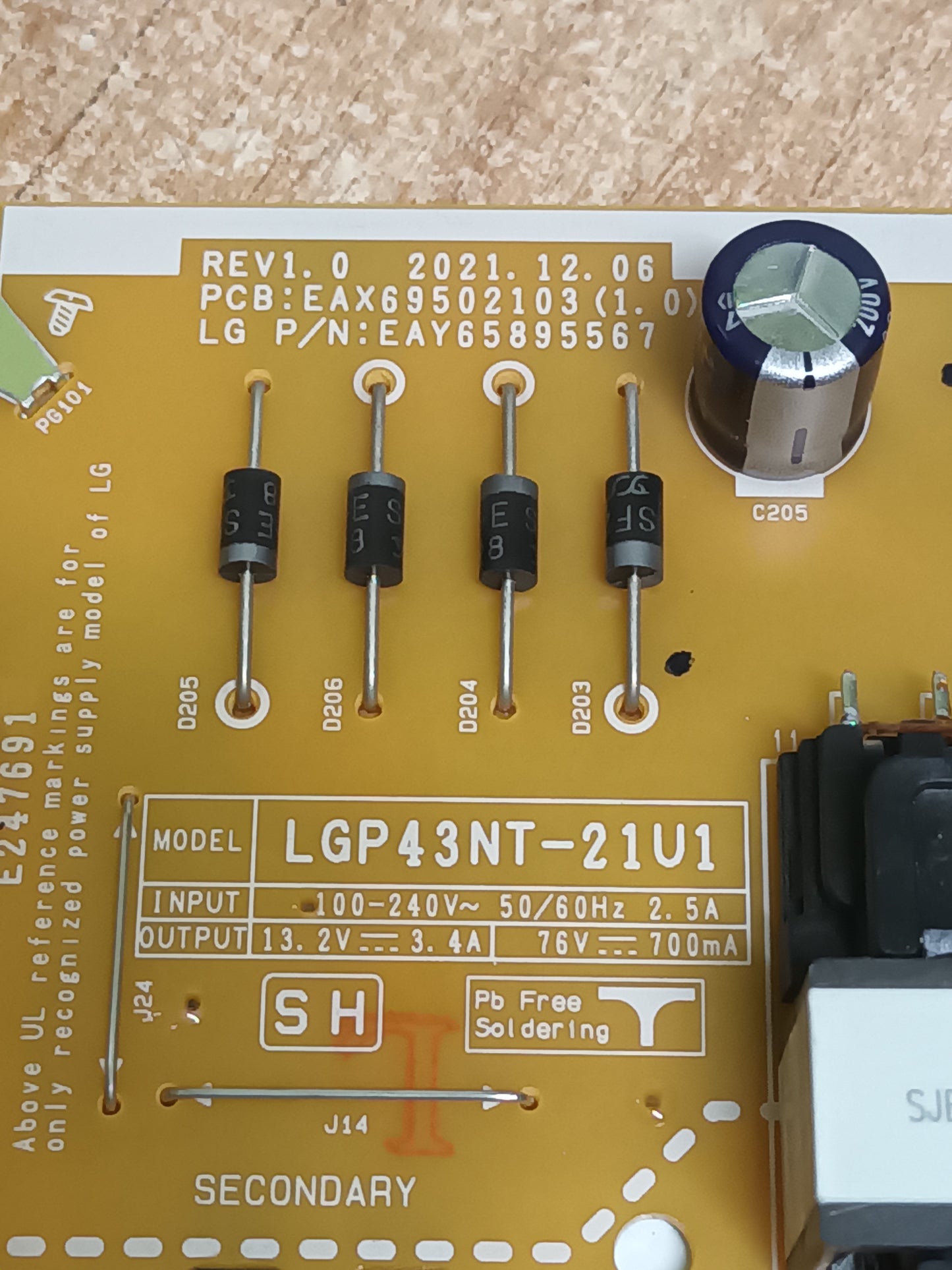 EAX69502103(1.0), de LG43UQ81006LB
