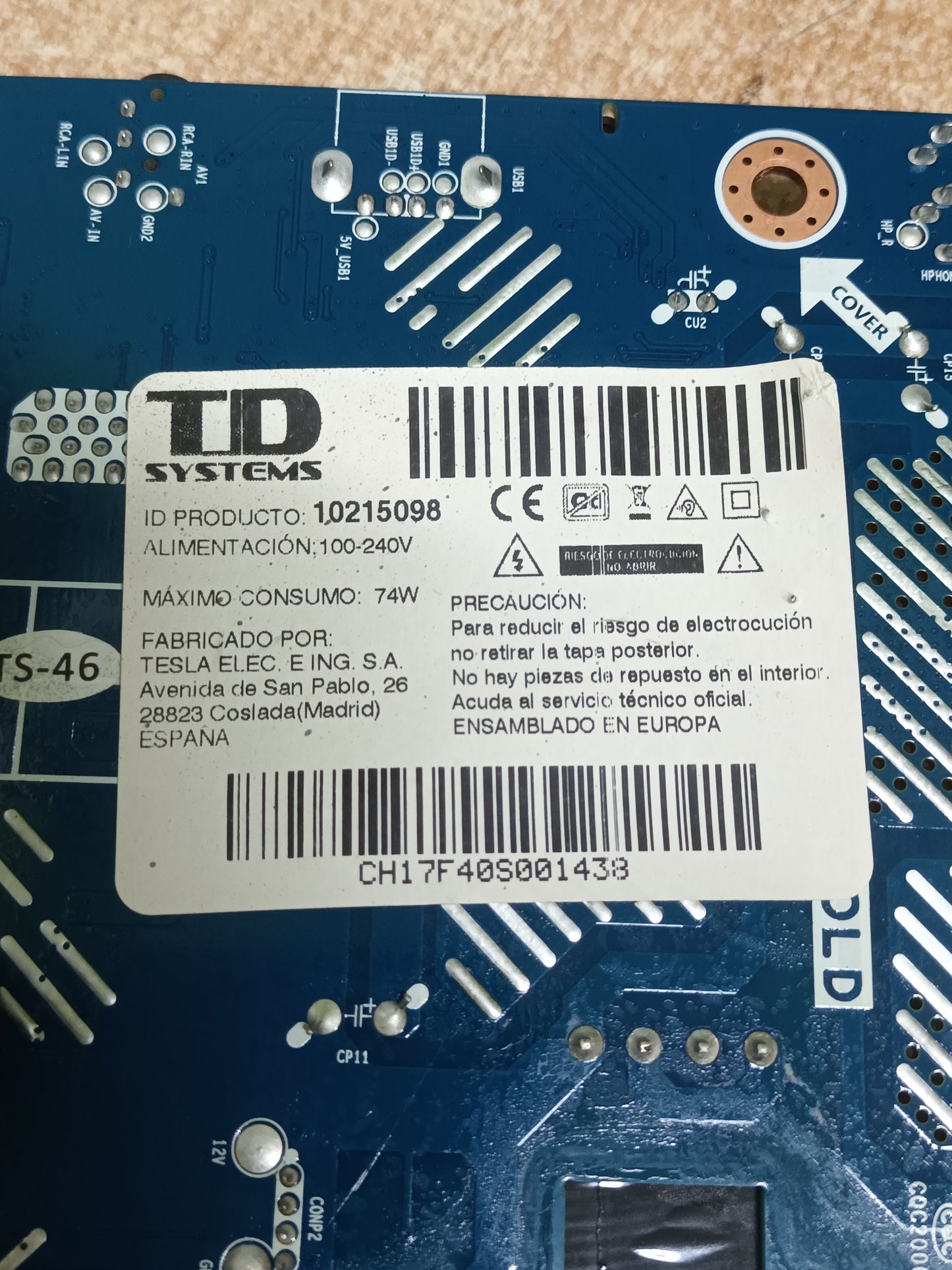 JUC7.820.00291764 de TD SYSTEMS 10215098