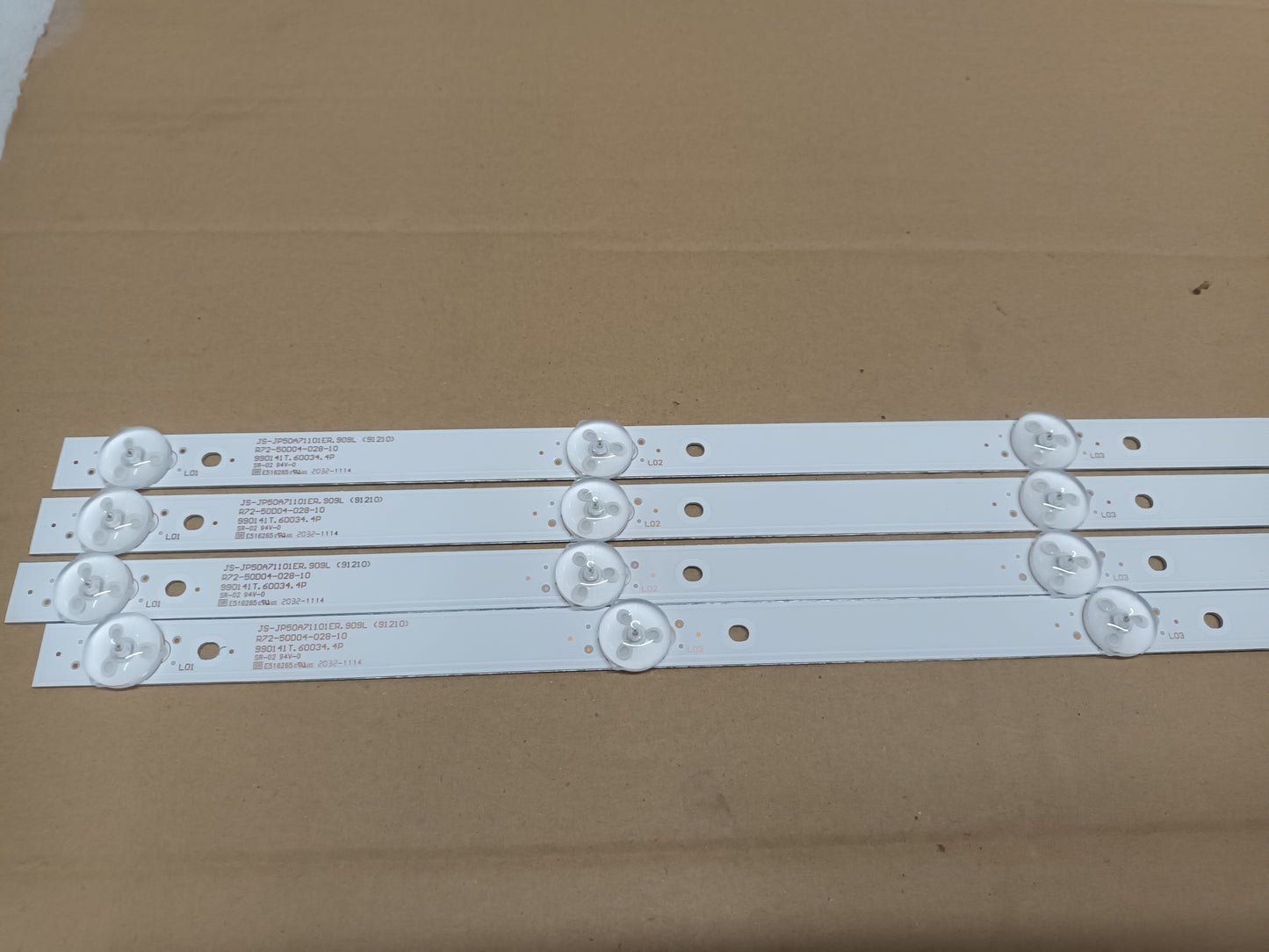 KIT 4 tiras de retroiluminación desmontadas de TD SYSTEMS K50DLJ12US