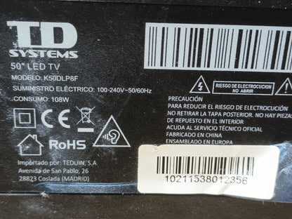 KIT 4 tiras de retroiluminación de TD SYSTEMS K50DLP8F