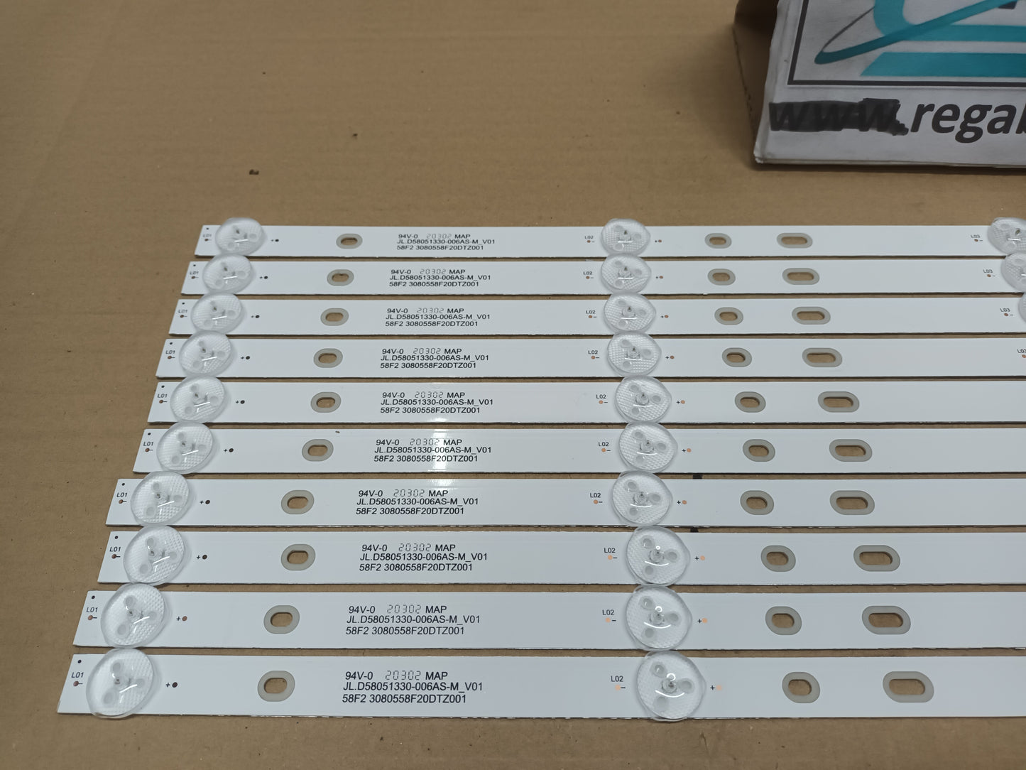 KIT 10 tiras de retroiluminación de GRUNKEL LED-584K ISMT