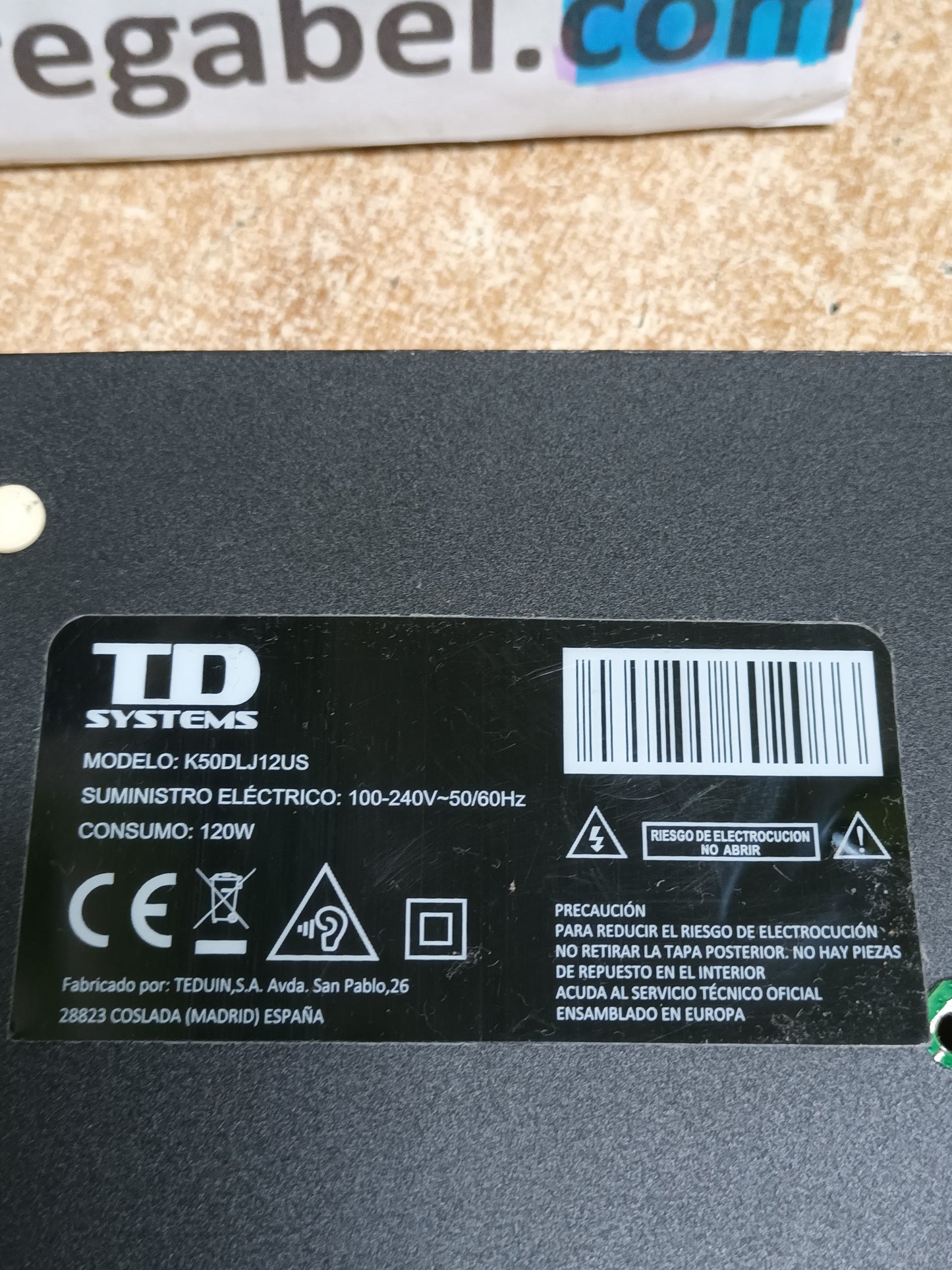 HK.T.RT2851P839 de TD SYSTEMS K50DLJ12US,