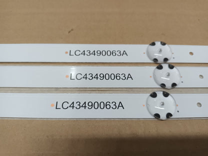 KIT 3 tiras de retroiluminación LC43490063A,