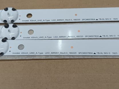 KIT 3 tiras de retroiluminación LC43490063A,