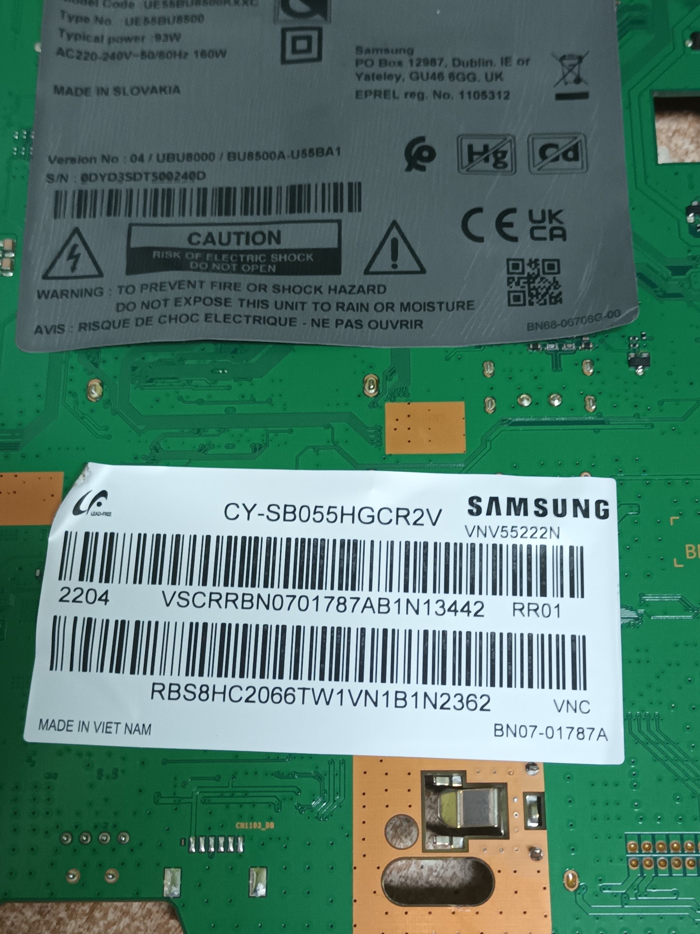 BN94-17382A, de Samsung UE55BU8500K