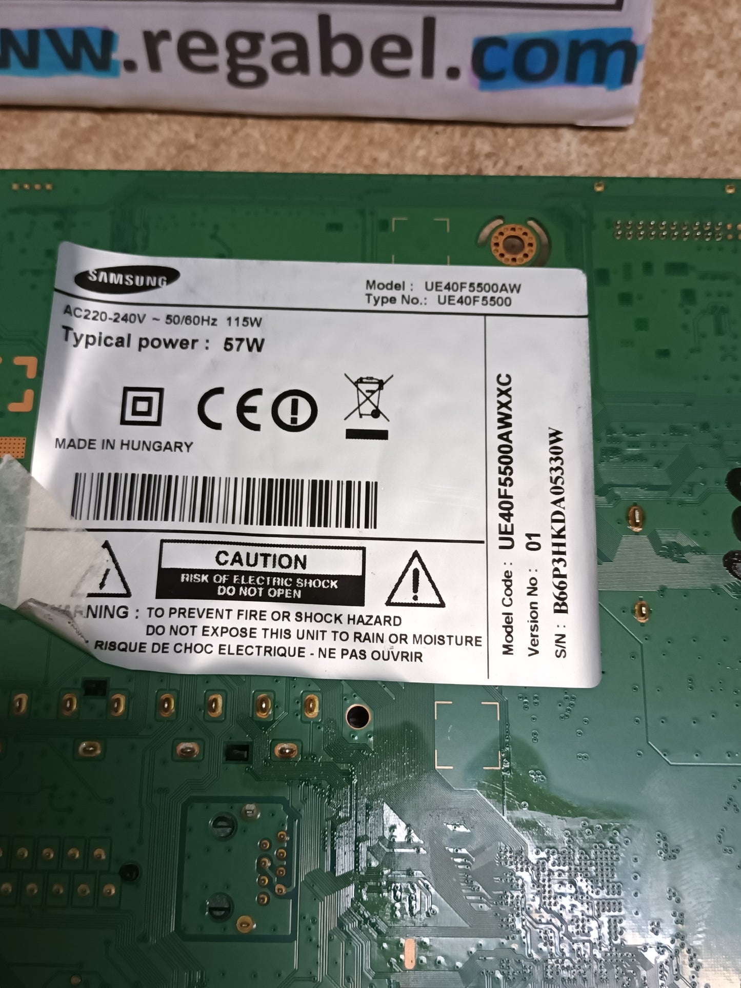 BN94-06758X, de Samsung UE40F5500AW