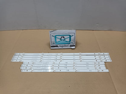 KIT 8 tiras de retroiluminacion de LG49UJ634V,