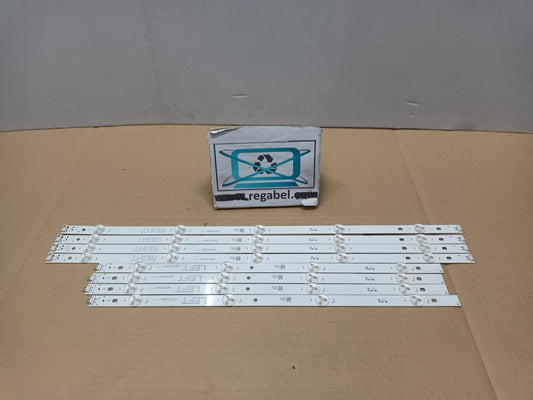 KIT 8 tiras de retroiluminacion de LG49UJ634V,