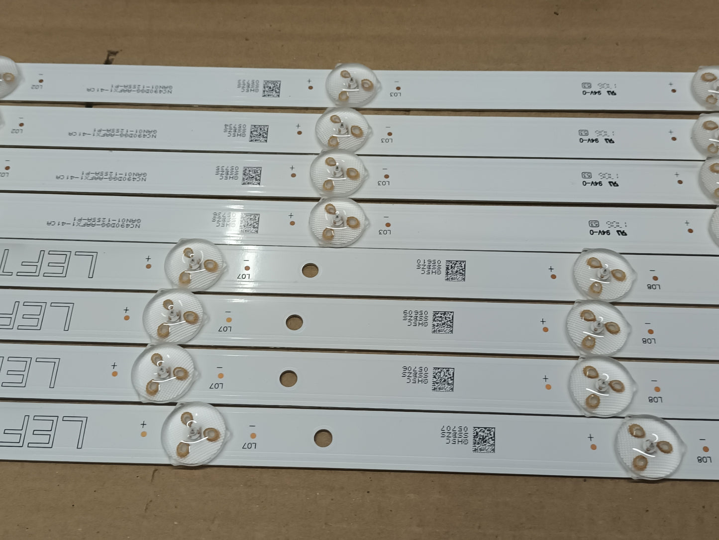 KIT 8 tiras de retroiluminacion de LG49UJ634V,