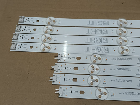KIT 8 tiras de retroiluminacion de LG49UJ634V,