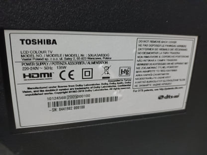 17IPS72, 23521004, de TOSHIBA 50UA3A63DG
