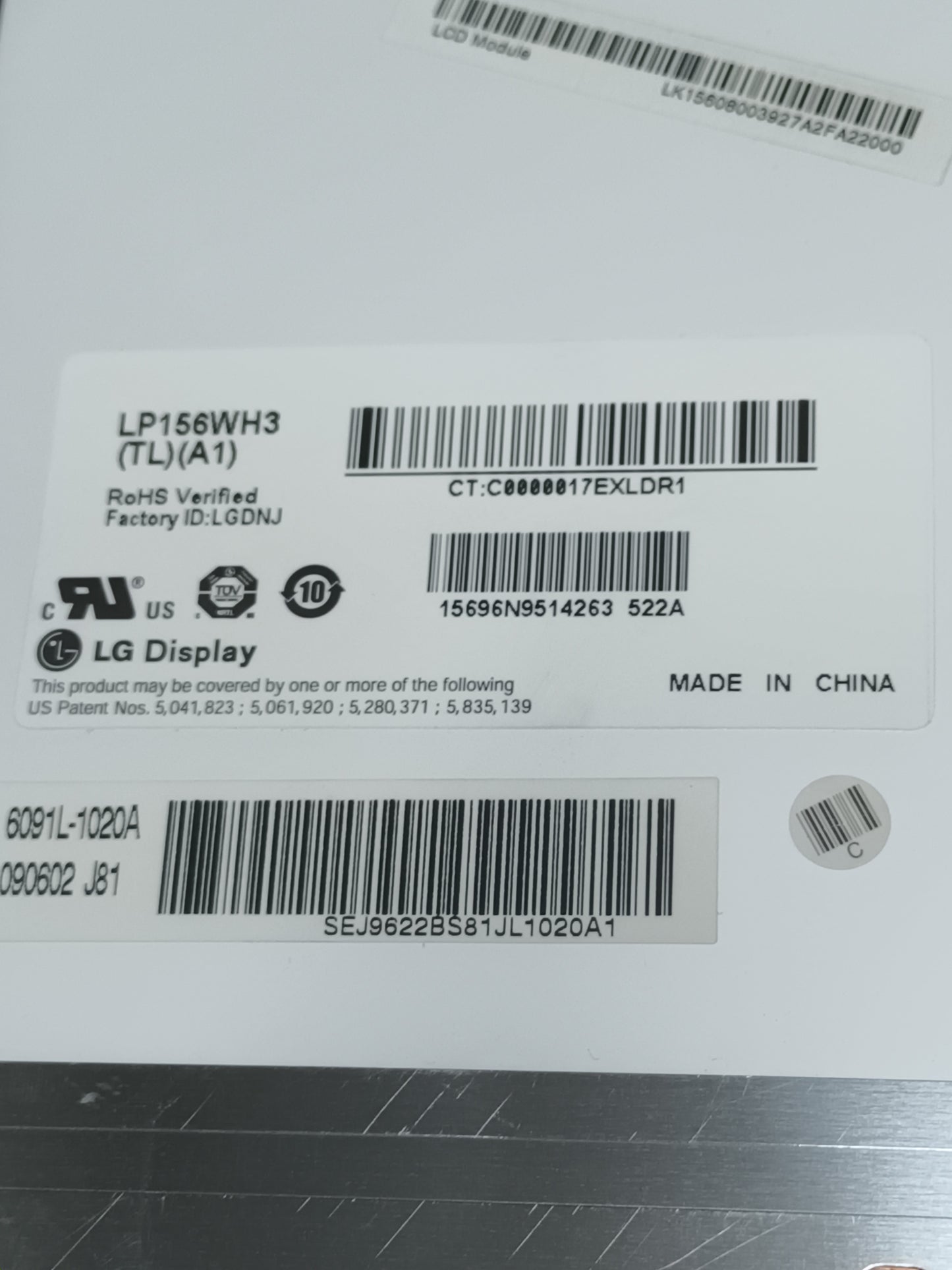 LP156WH3 (TL) (A1), pantalla de portatil, (ref-59)