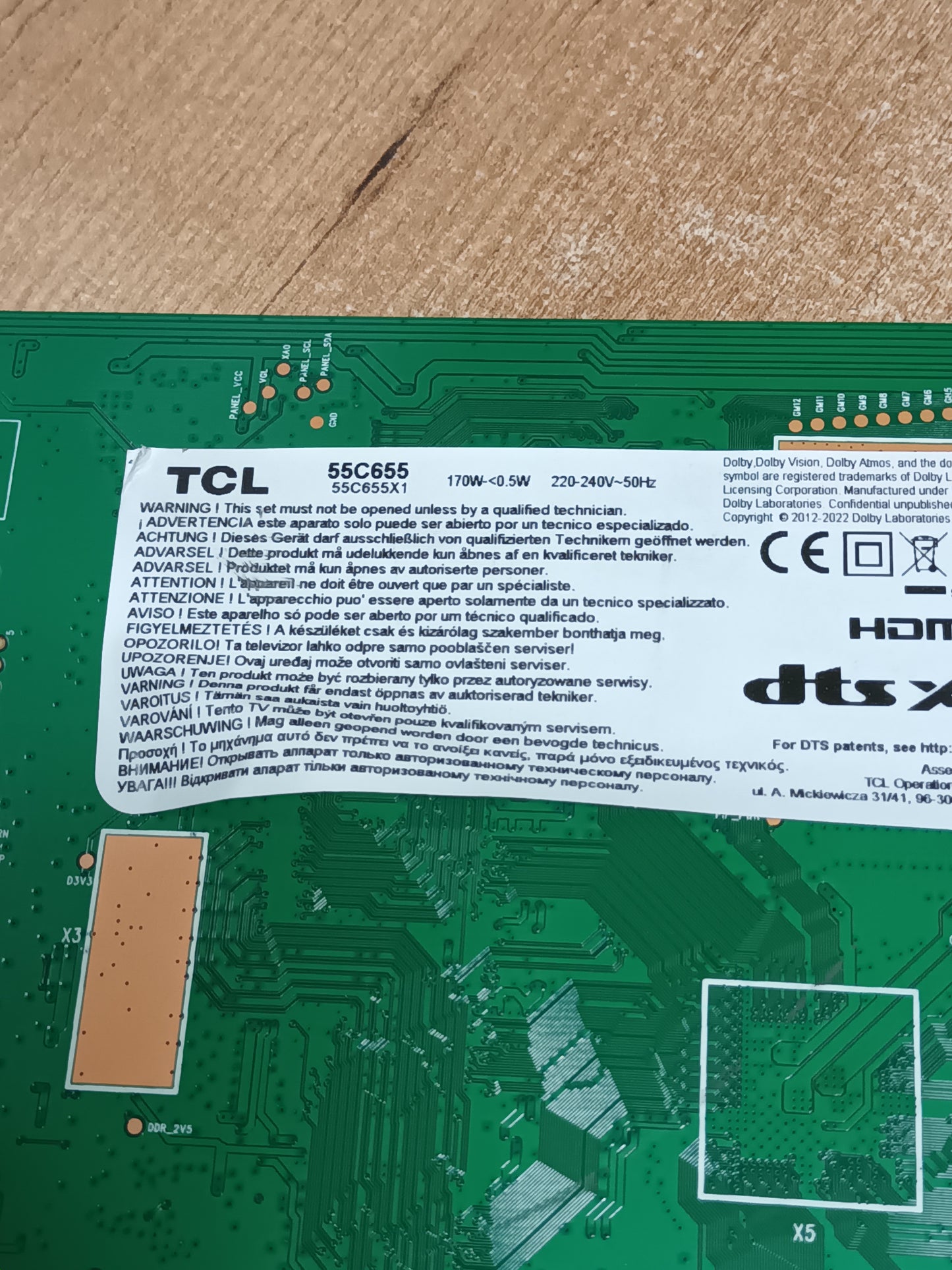40-L17SW2-PWE1KG, de TCL 55C655