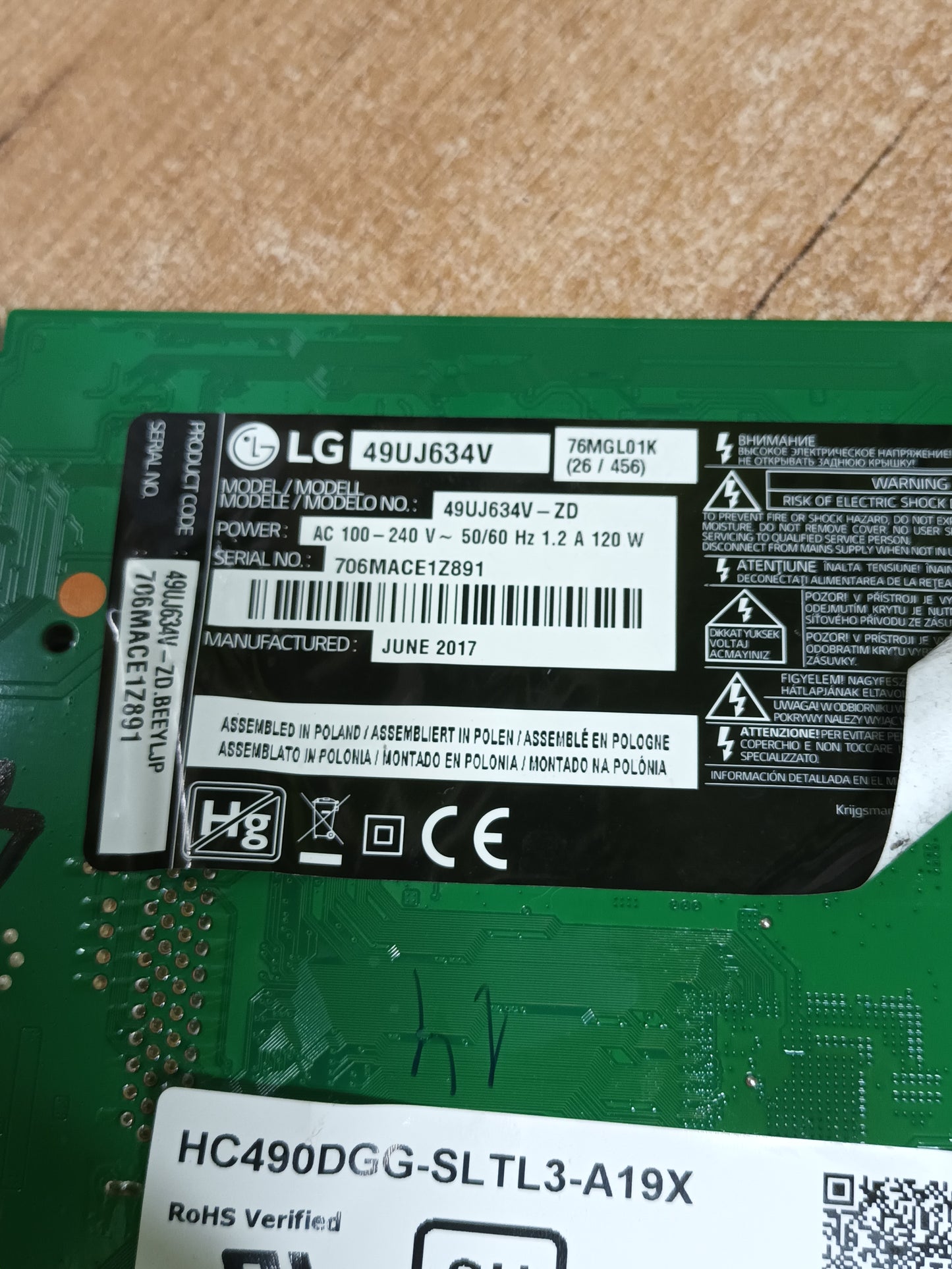 EAX67189201(1.6) de LG49UJ634V