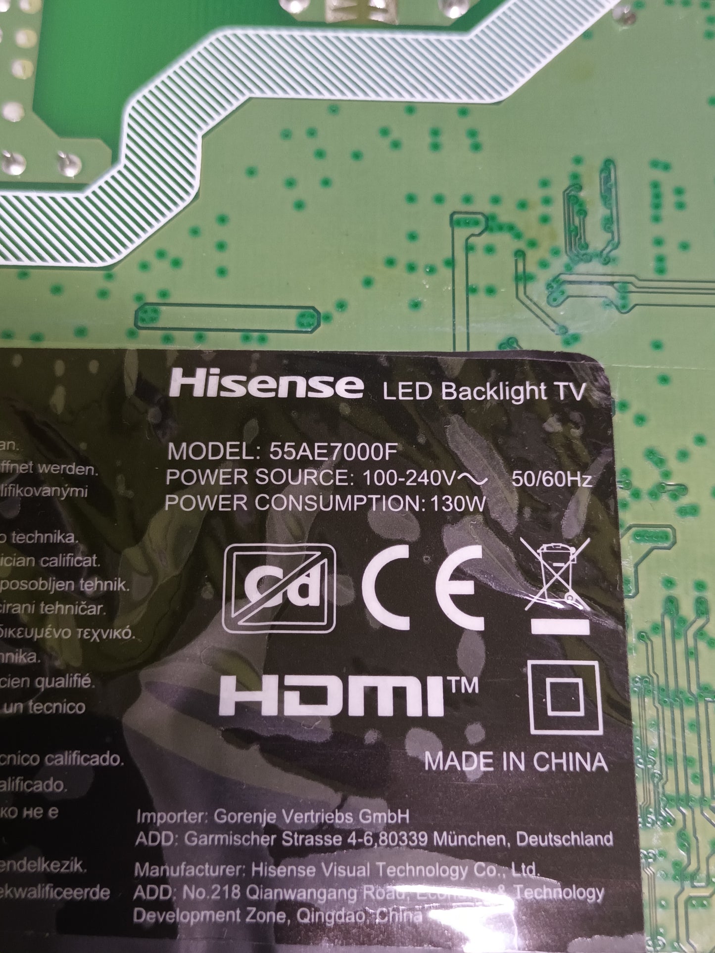 RSAG7.820.9502/R0H, de HISENSE 55AE7000F, (ref-89)
