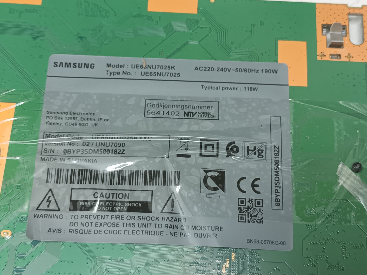 BN44-00932G, de Samsung UE65NU7025K