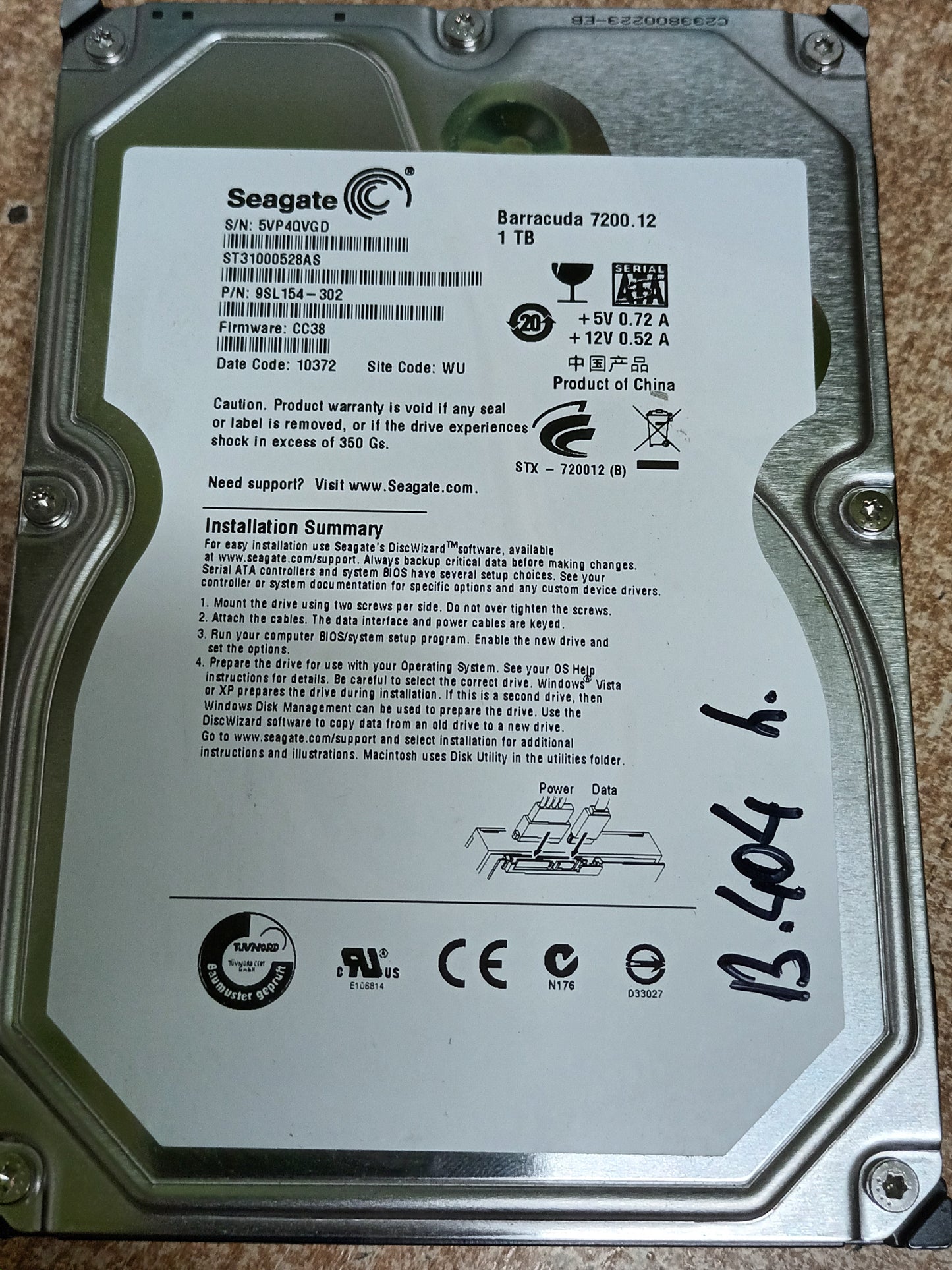 Disco Duro 3.5, Seagate Barracuda 1TB