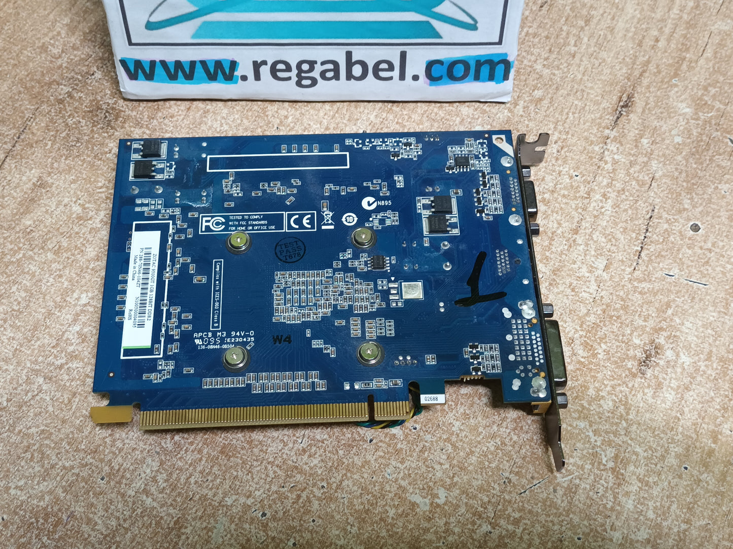 tarjeta grafica zotac geforce 9500 GT, 1gb,ddr2