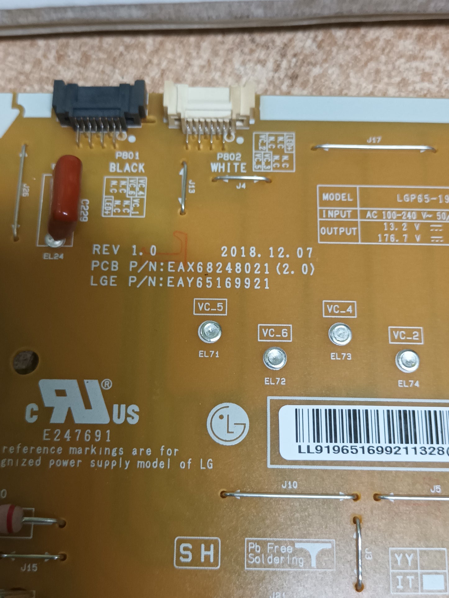 EAX68248021(2.0) de LG65NAN0866NA