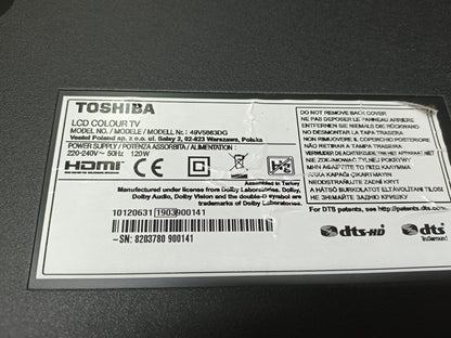17MB130S de TOSHIBA 49V5863DG