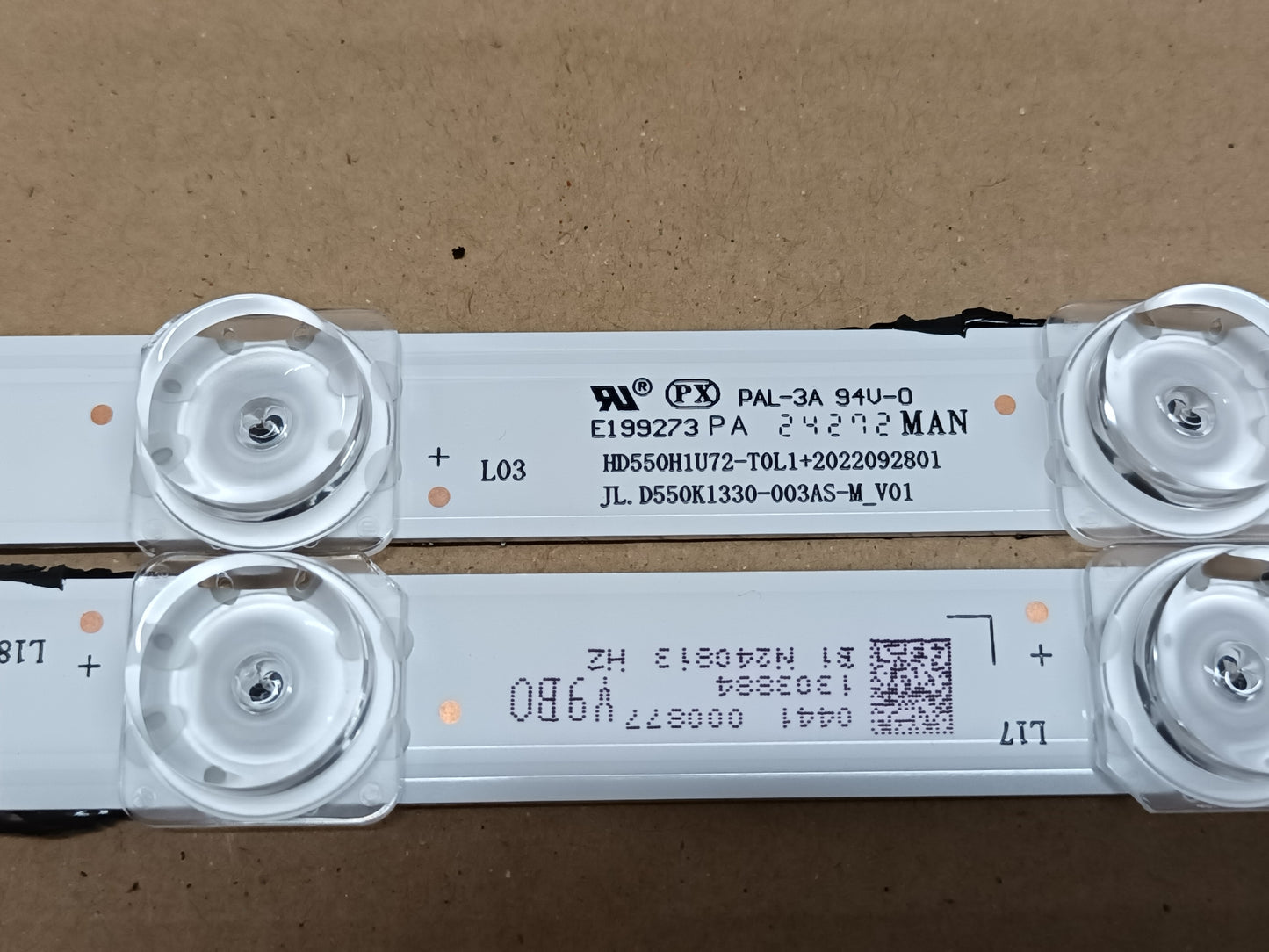 KIT 2 tiras de retroiluminación desmontadas de HISENSE 55E6NT